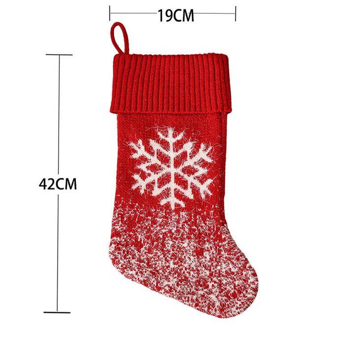 Medias navideñas clásicas, calcetines colgantes para vacaciones de Navidad, bolsa de regalo de dulces para decoraciones para fiestas familiares