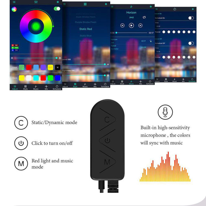 Panel de instrumentos de Control del centro de modificación de luz de atmósfera USB del coche