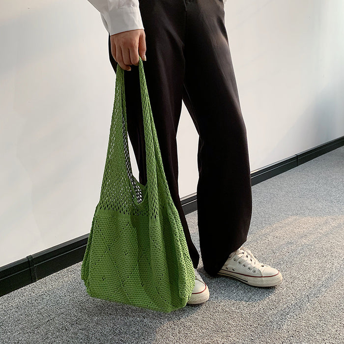 Knitted Hollow Sweater Bag Tote Shoulder