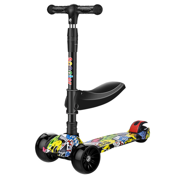 Patinete infantil con ruedas tres en uno