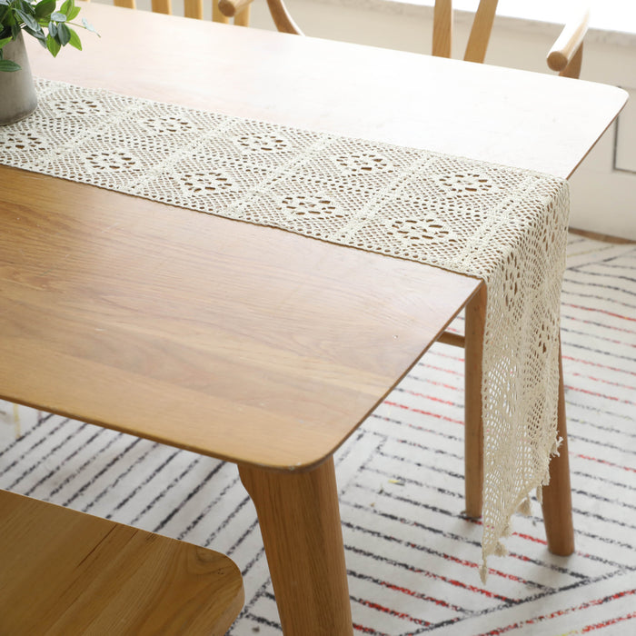Vintage Table Runner Lace Hook Flower Hollow