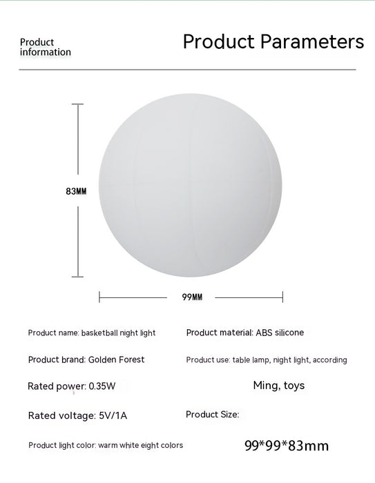 Basketball Silicone Night Lamp Racket