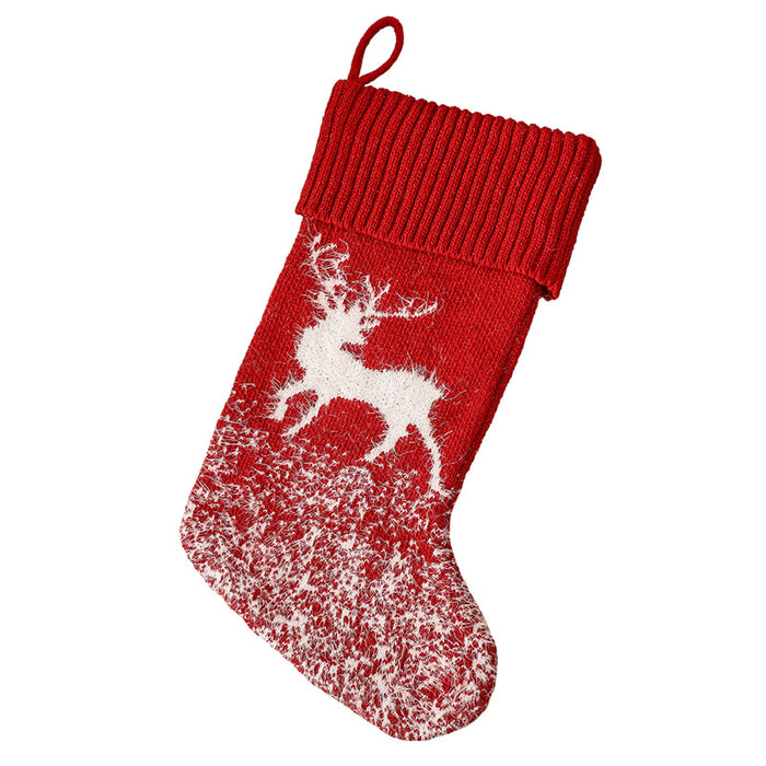 Medias navideñas clásicas, calcetines colgantes para vacaciones de Navidad, bolsa de regalo de dulces para decoraciones para fiestas familiares