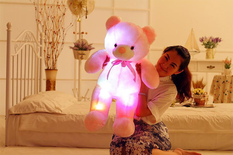 Kreative Light Up LED Teddybär Plüschtiere Plüschspielzeug Kinderkissen Bunt Leuchtende Weihnachtsgeschenk Geschenk für Kinder