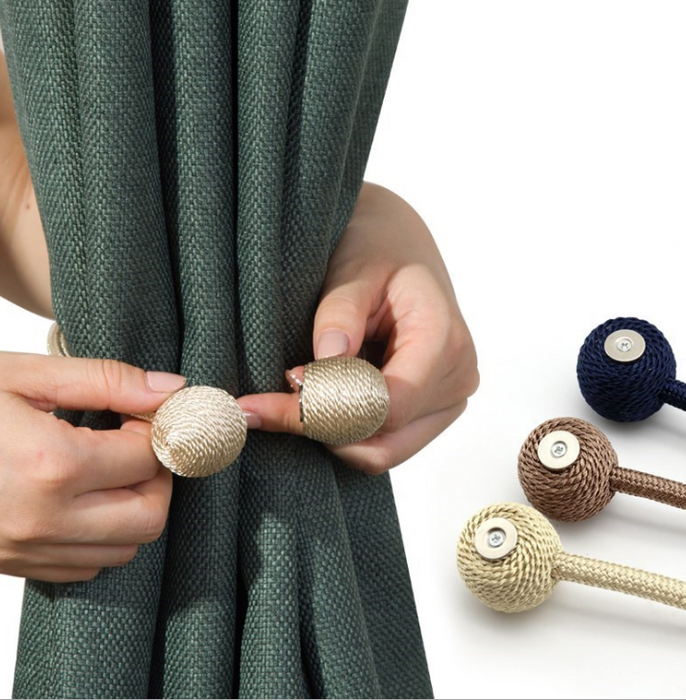 Imanes enganchados para dormitorio, correas de almacenamiento de encaje sin perforaciones, cortinas con hebillas magnéticas, clips fijos