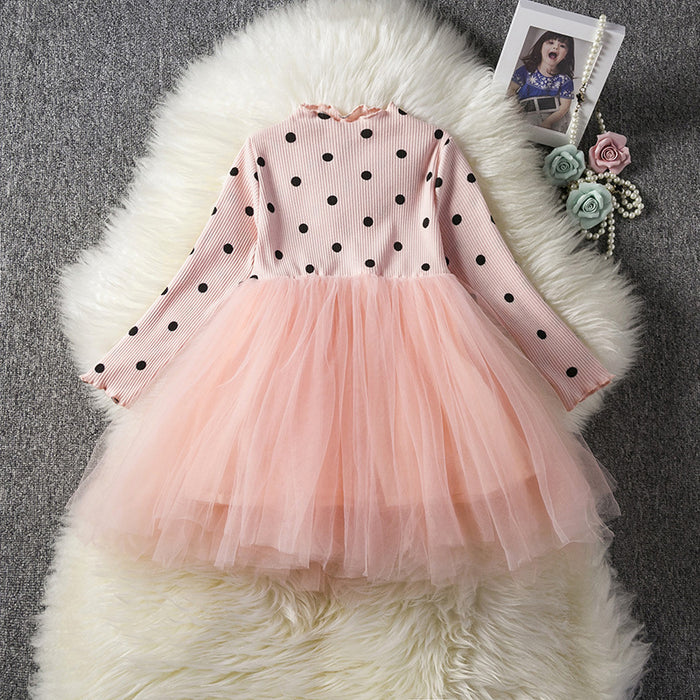Bebê meninas primavera inverno manga longa tutu vestidos de renda infantil recém-nascido 1st aniversário festa roupas vestido batismo casual wear