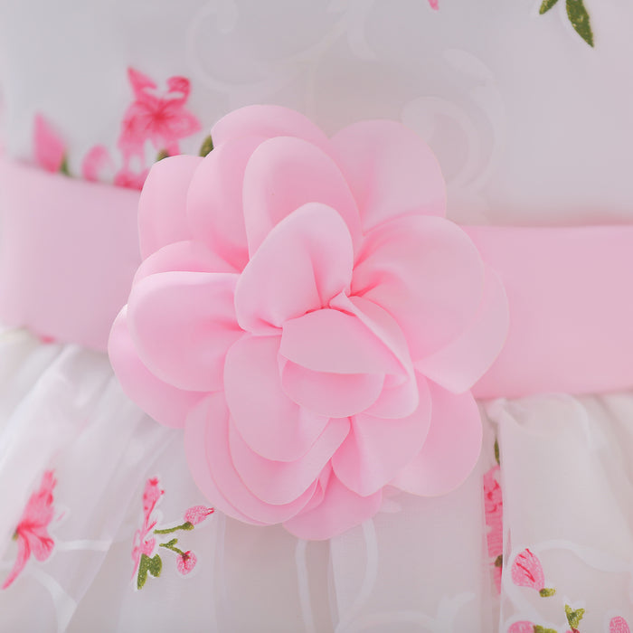 Vestido de novia de gasa para niña de flores Vestido de noche para niña