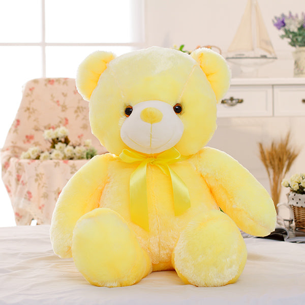 Kreative Light Up LED Teddybär Plüschtiere Plüschspielzeug Kinderkissen Bunt Leuchtende Weihnachtsgeschenk Geschenk für Kinder