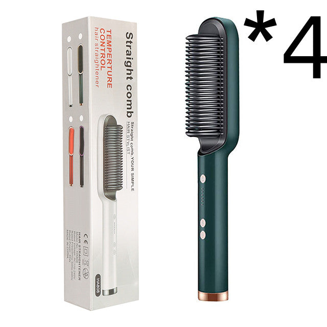 Neuer 2-in-1-Haarglätter mit heißem Kamm und negativem Ionen-Curling