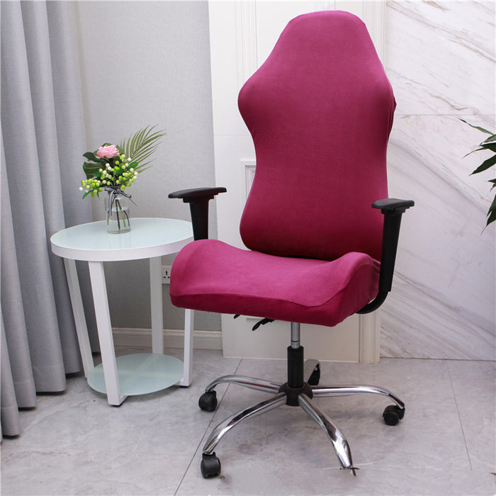 Asiento de silla giratoria con reposabrazos y funda para silla de juegos de tela elástica