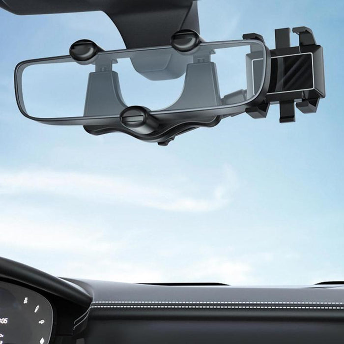 Rückspiegel-Handyhalter für das Auto, drehbarer und einziehbarer Auto-Handyhalter