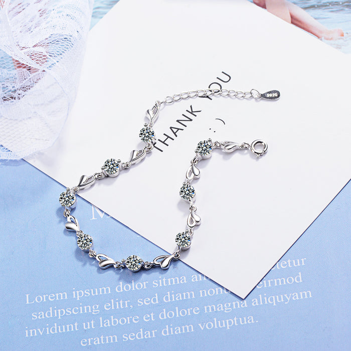 Bracciale per coppia di studenti Mori con personalità semplice, cuore d'amore