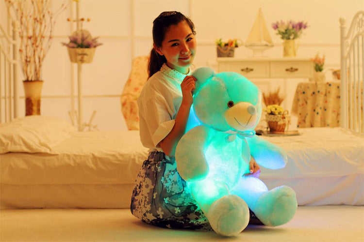 Kreative Light Up LED Teddybär Plüschtiere Plüschspielzeug Kinderkissen Bunt Leuchtende Weihnachtsgeschenk Geschenk für Kinder