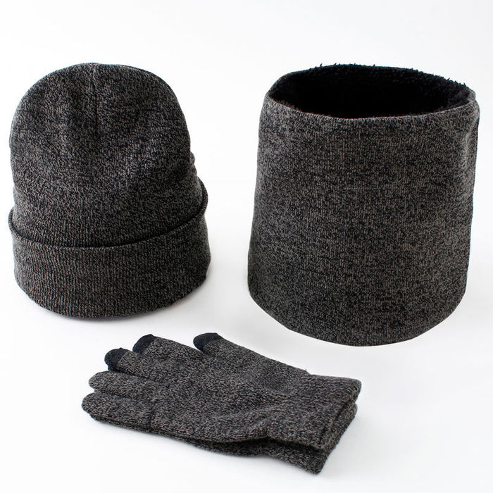 Herren Winter Mütze, Schal & Handschuhe Set 3-Teile
