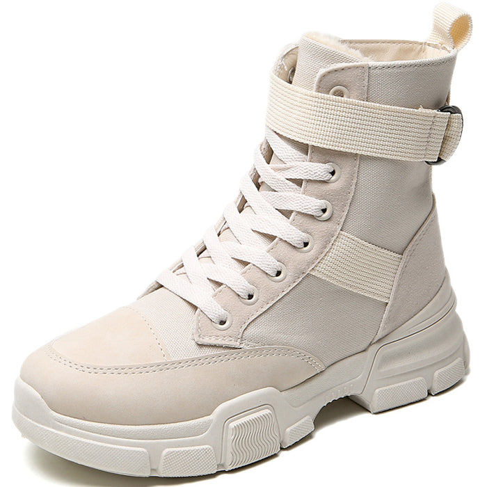 Botas altas de moto de lona