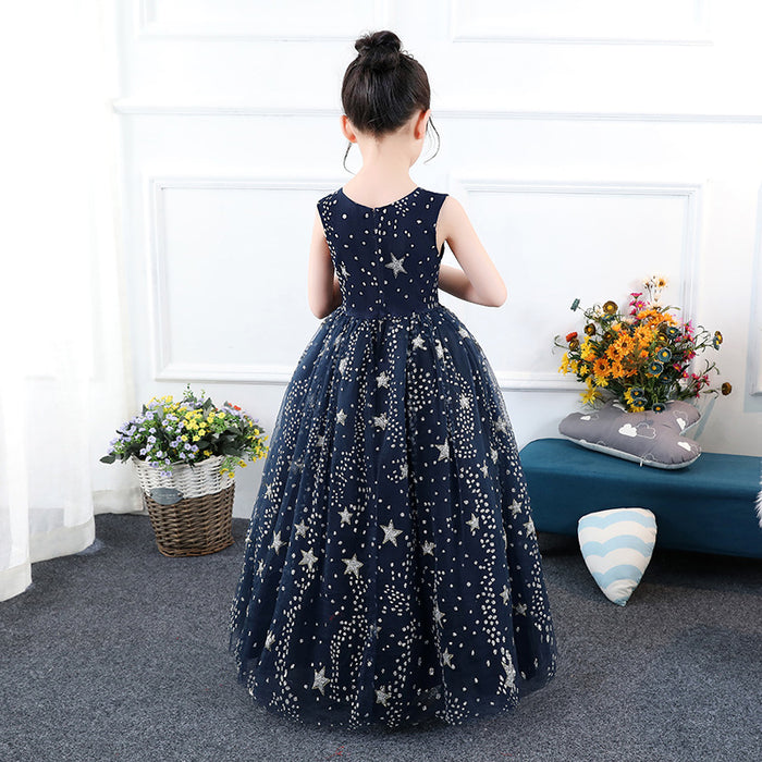 Vestido Princesa Azul Estrelado