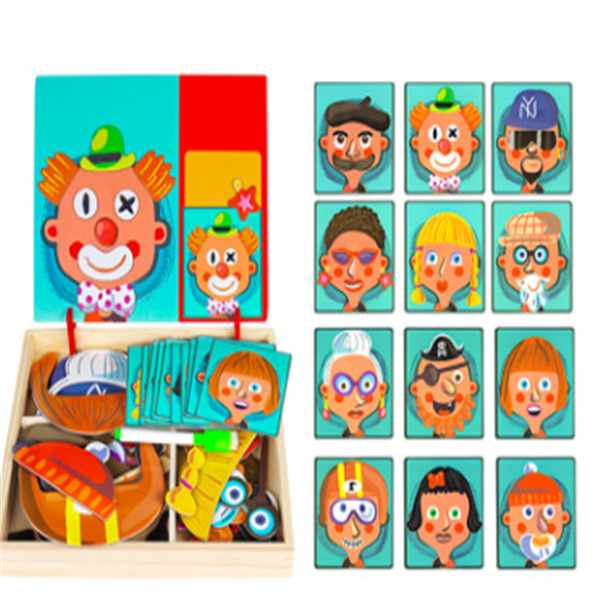 Rompecabezas magnético de madera para niños, caja con rompecabezas 3D, figura de animales, tablero para escribir y dibujar, juguetes educativos de aprendizaje para niños