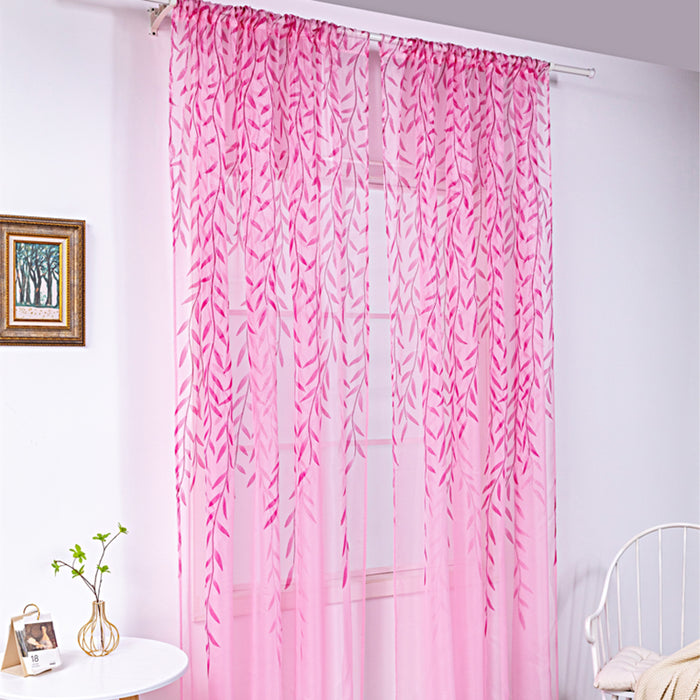 Cortinas de impresión Offset de mimbre de sauce invertido, pantallas de ventana de impresión, pantallas de ventana de balcón para sala de estar