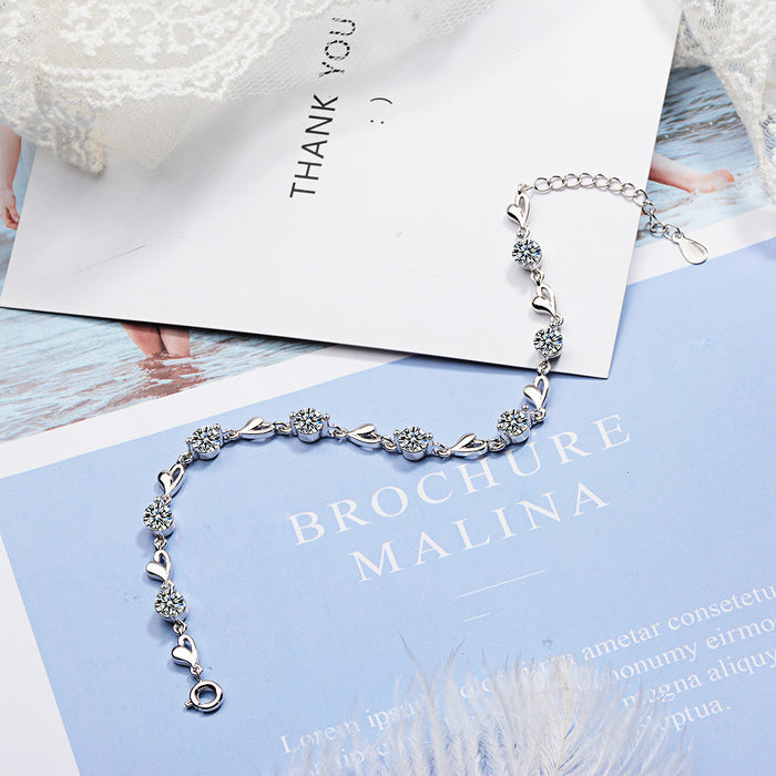Bracciale per coppia di studenti Mori con personalità semplice, cuore d'amore