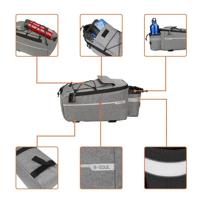 Mountain bike electric folding shelf bag
