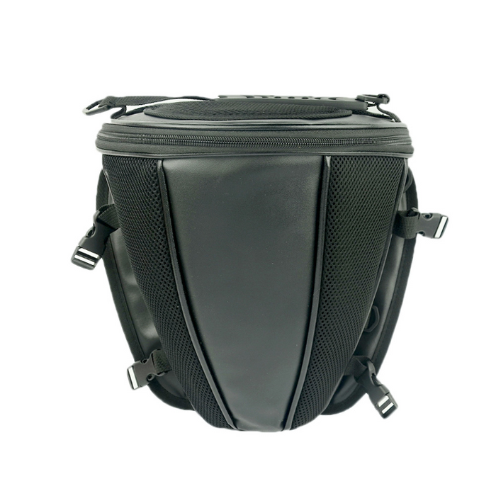 1X sac arrière de moto, sac à dos de rangement pour siège arrière, transport à main et épaule, étanche