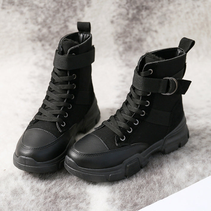 Botas altas de moto de lona