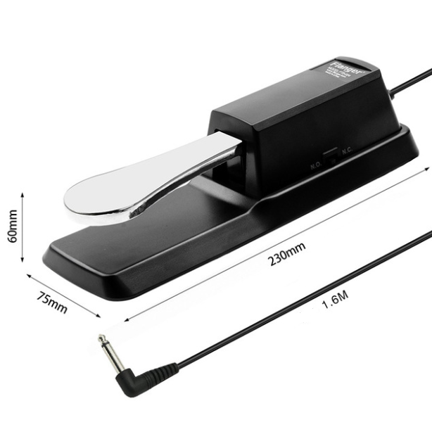 Pedal de sostenido universal para piano electrónico y piano eléctrico.