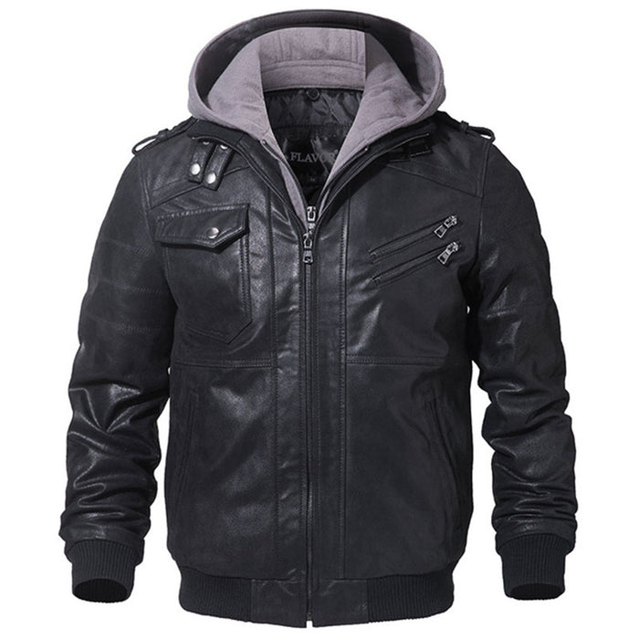 Veste en cuir de moto pour hommes, coupe cintrée, fermeture éclair Oblique, manteaux de motard en cuir PU, mode hiver automne, Streetwear chaud