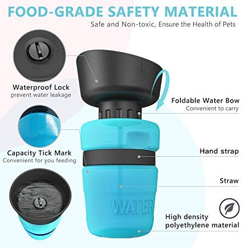 Haustier Outdoor faltbare Flasche Hund Reise Wasserflasche Hund Wasserspender