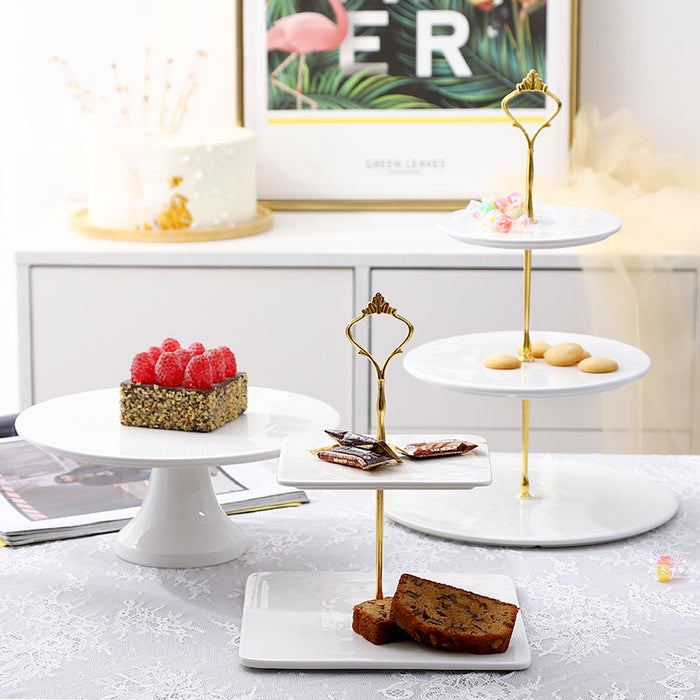 Bandeja de pastel de decoración de estante de exhibición de mesa de postre