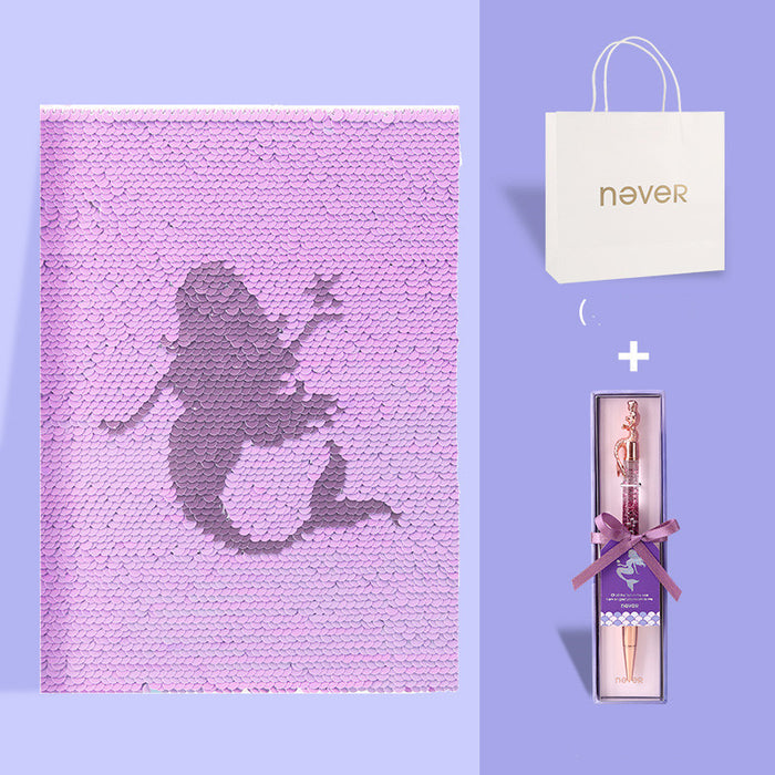 Nunca sereia manual a6 caderno de folhas soltas destacável caderno de folhas soltas manual de recarga em torno de linda menina coração estudante universitário presente de aniversário menina