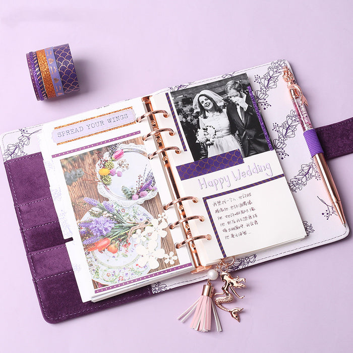 Nunca sereia manual a6 caderno de folhas soltas destacável caderno de folhas soltas manual de recarga em torno de linda menina coração estudante universitário presente de aniversário menina