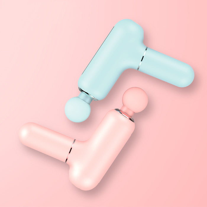 Mini usb pistola de massagem muscular percussiva arma de massagem de tecido profundo meninas corpo pescoço dor massageador fáscia arma