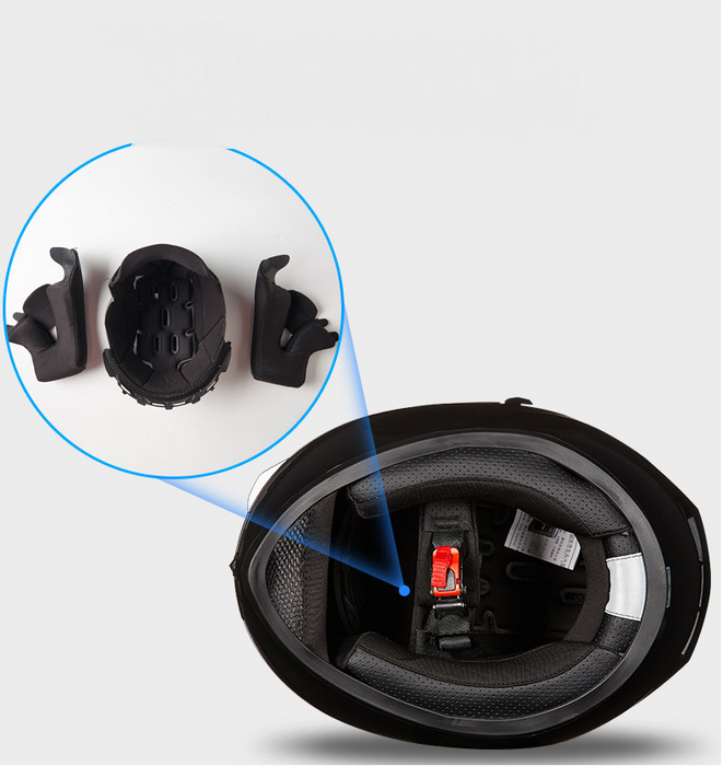 Casco de motocicleta fresco de cuatro estaciones de cara completa antivaho de doble lente para hombres y mujeres