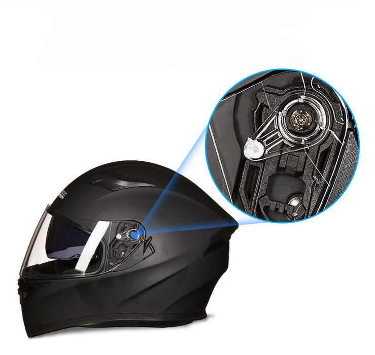 Casco de motocicleta fresco de cuatro estaciones de cara completa antivaho de doble lente para hombres y mujeres