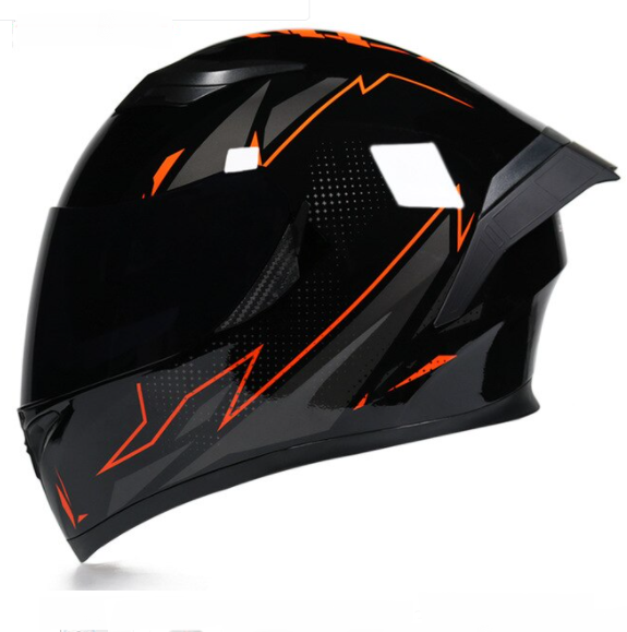 Casco de motocicleta fresco de cuatro estaciones de cara completa antivaho de doble lente para hombres y mujeres