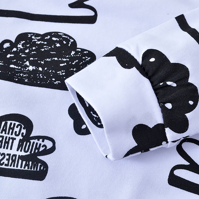 Conjunto de 3 piezas para bebé Conjunto con estampado de nubes para bebé