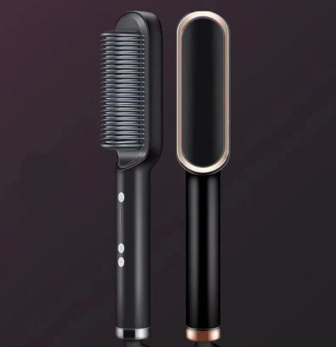 Neuer 2-in-1-Haarglätter mit heißem Kamm und negativem Ionen-Curling