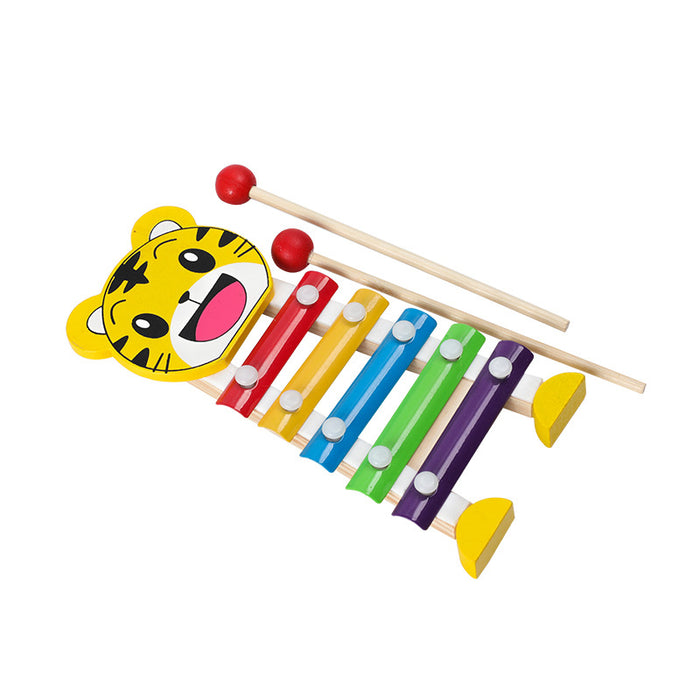 Juguetes de madera sonajeros juguete educativo bloques de arcoíris Montessori bebé música colorida para niños