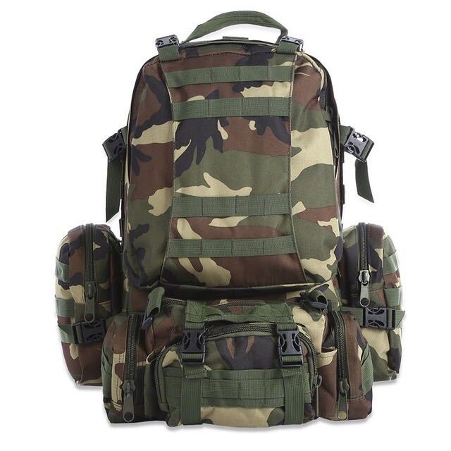 Zaino da esterno da 50 litri Molle Zaino tattico militare Zaino Borsa sportiva Zaino da campeggio impermeabile da viaggio