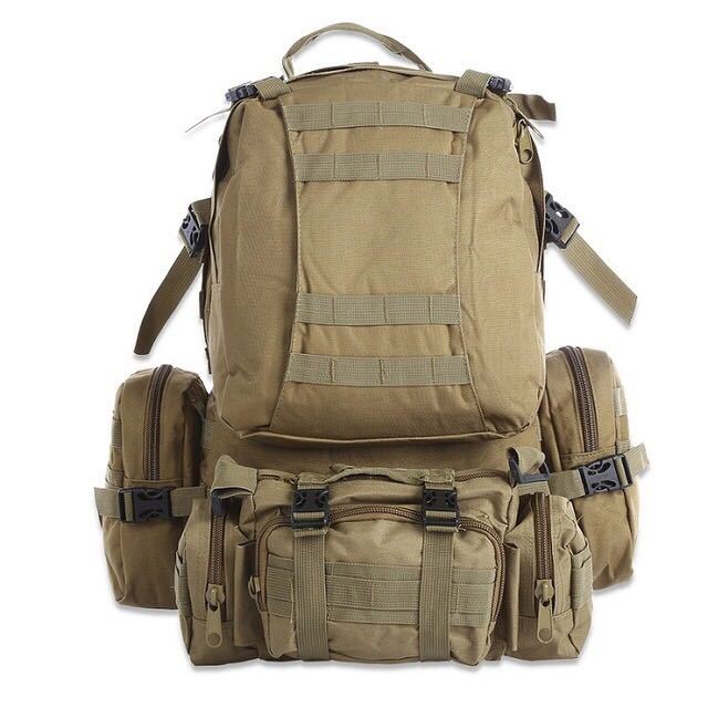 Zaino da esterno da 50 litri Molle Zaino tattico militare Zaino Borsa sportiva Zaino da campeggio impermeabile da viaggio
