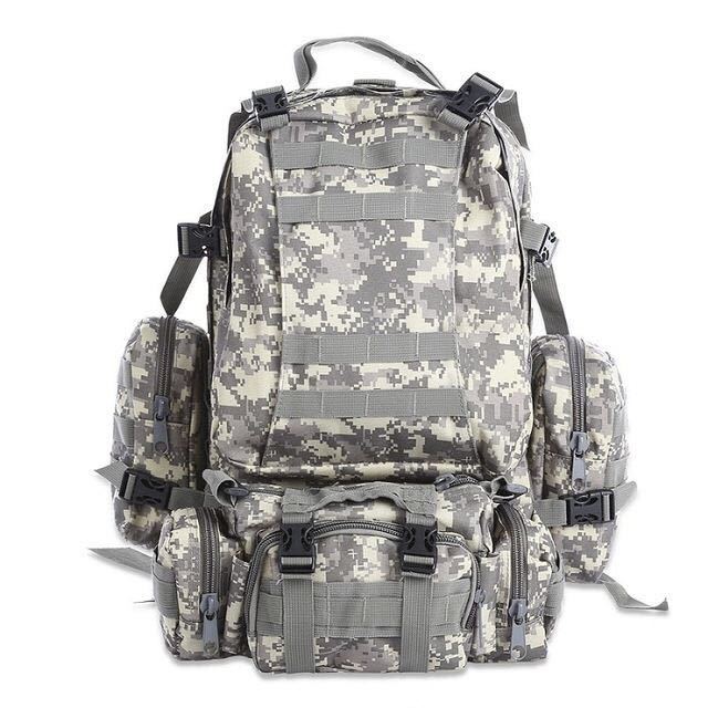 Zaino da esterno da 50 litri Molle Zaino tattico militare Zaino Borsa sportiva Zaino da campeggio impermeabile da viaggio