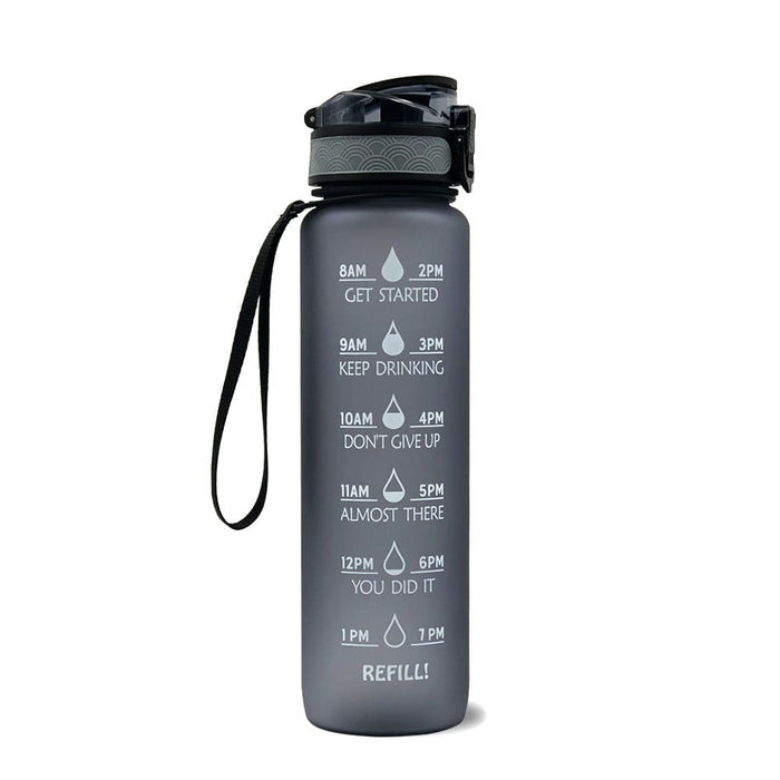 1-Liter-Tritan-Wasserflasche mit Time-Marker-Bounce-Abdeckung