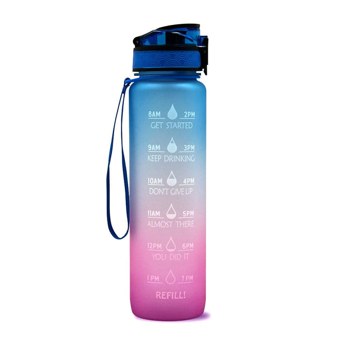 1-Liter-Tritan-Wasserflasche mit Time-Marker-Bounce-Abdeckung
