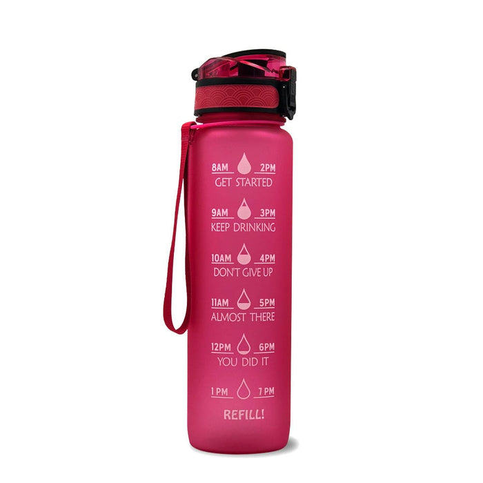 1-Liter-Tritan-Wasserflasche mit Time-Marker-Bounce-Abdeckung