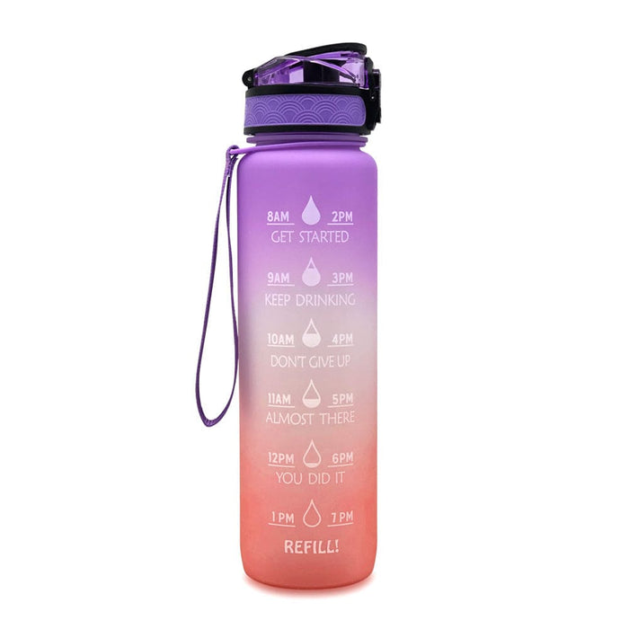 1-Liter-Tritan-Wasserflasche mit Time-Marker-Bounce-Abdeckung