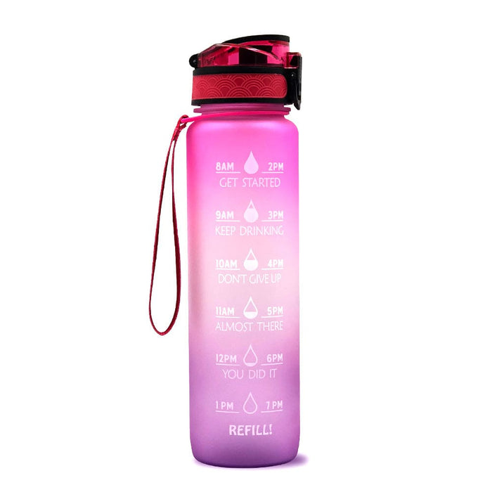 1-Liter-Tritan-Wasserflasche mit Time-Marker-Bounce-Abdeckung
