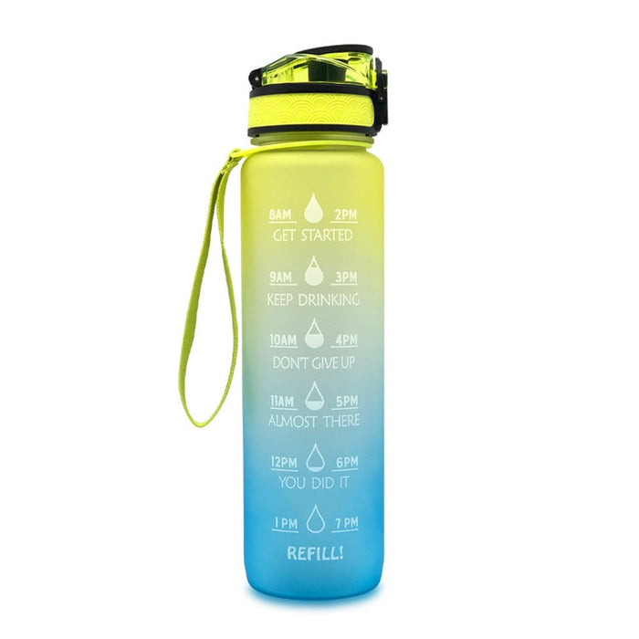 1-Liter-Tritan-Wasserflasche mit Time-Marker-Bounce-Abdeckung