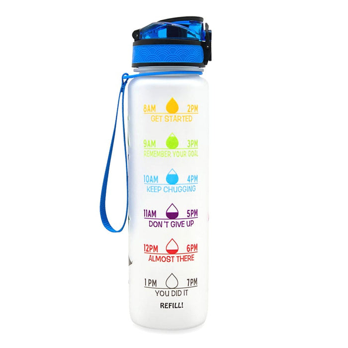 1-Liter-Tritan-Wasserflasche mit Time-Marker-Bounce-Abdeckung