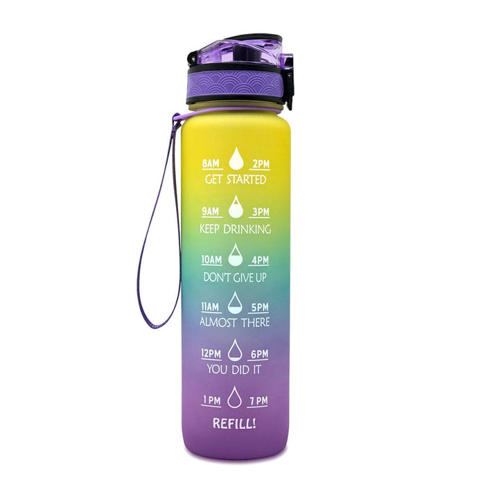 1-Liter-Tritan-Wasserflasche mit Time-Marker-Bounce-Abdeckung